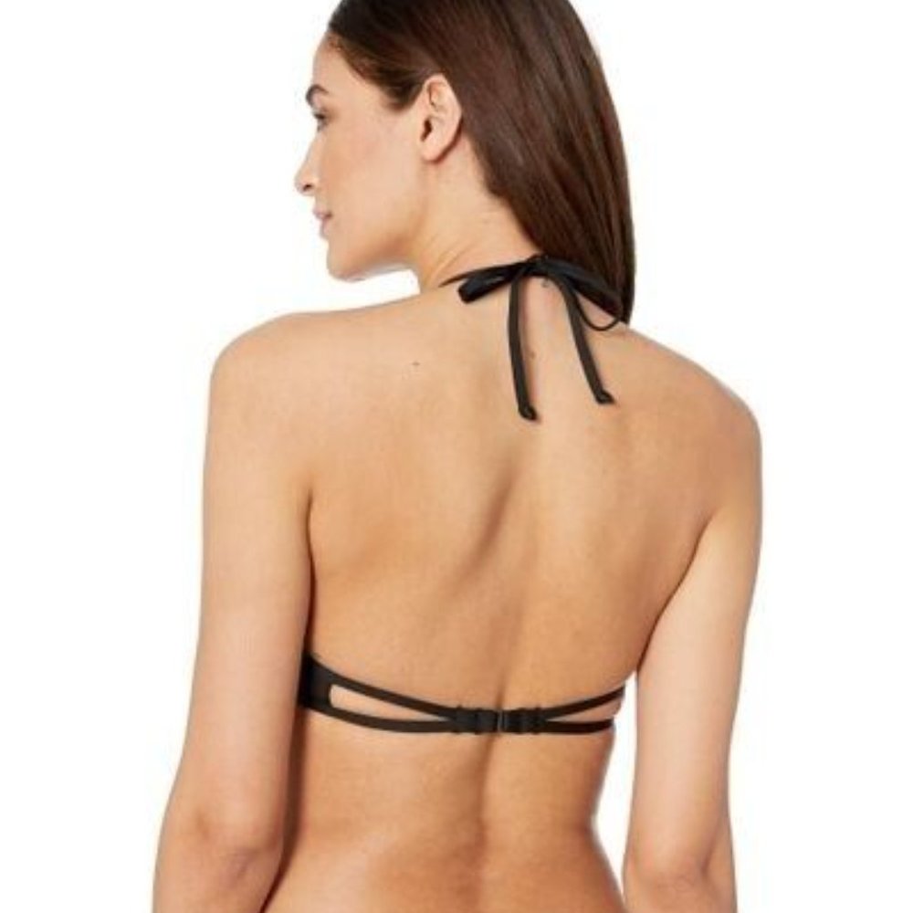 Bikini Lab 2pc Push-Up Padded Underwire Bikini Top Cinched Bottom XS Dark Teal - Picture 5 of 7